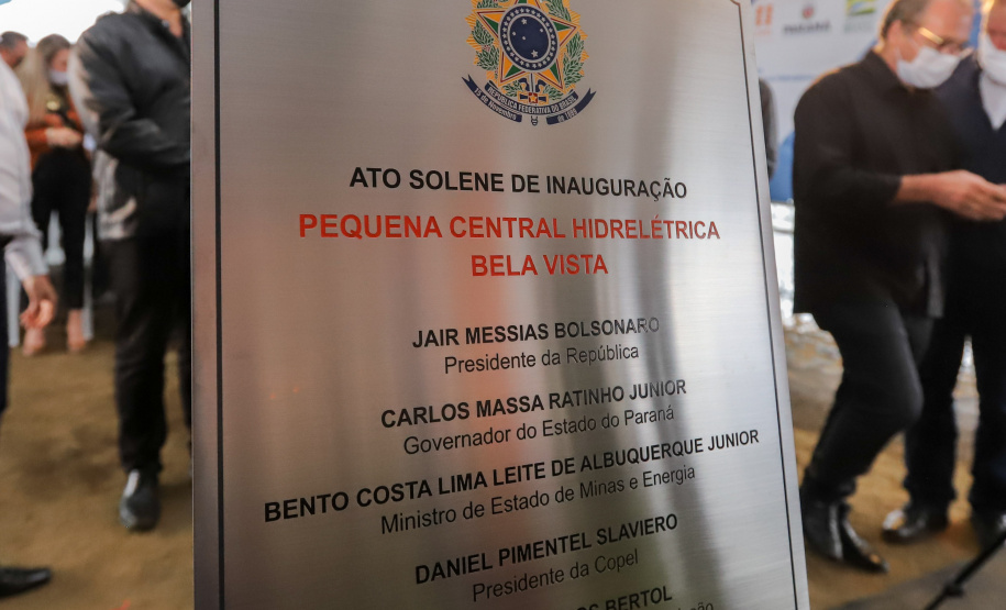 PCH Vere O governador Carlos Massa Ratinho Junior, o ministro de Minas e Energia, Bento Albuquerque, e o presidente da Copel, Daniel Pimentel Slaviero, inauguram de forma virtual nesta sexta-feira (1º) a Pequena Central Hidrelétrica Bela Vista, em Verê, no Sudoeste do Estado. 01/10/2021 - Foto: Geraldo Bubniak/AEN