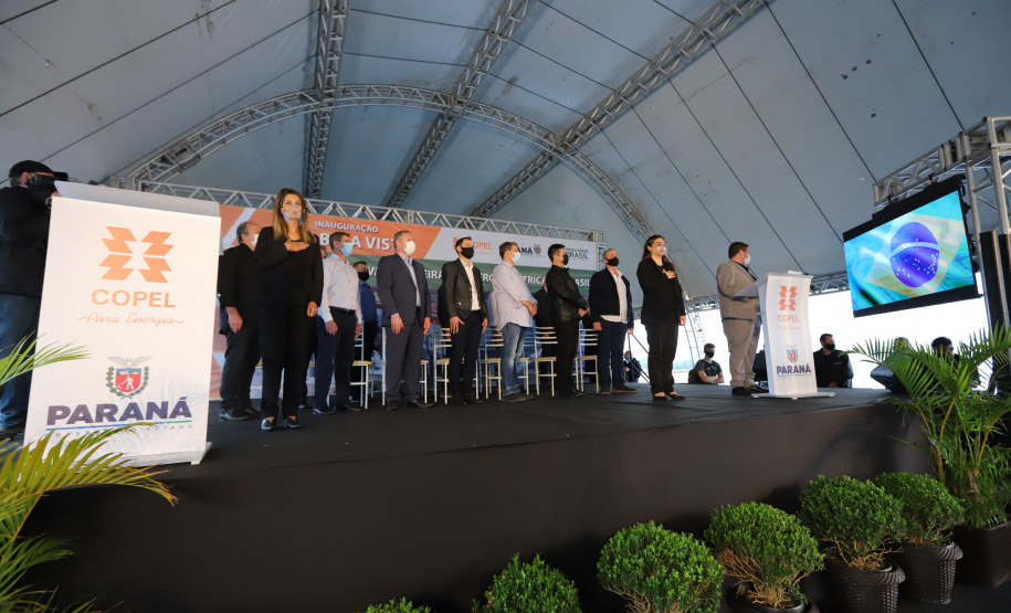 PCH Vere O governador Carlos Massa Ratinho Junior, o ministro de Minas e Energia, Bento Albuquerque, e o presidente da Copel, Daniel Pimentel Slaviero, inauguram de forma virtual nesta sexta-feira (1º) a Pequena Central Hidrelétrica Bela Vista, em Verê, no Sudoeste do Estado. 01/10/2021 - Foto: Geraldo Bubniak/AEN