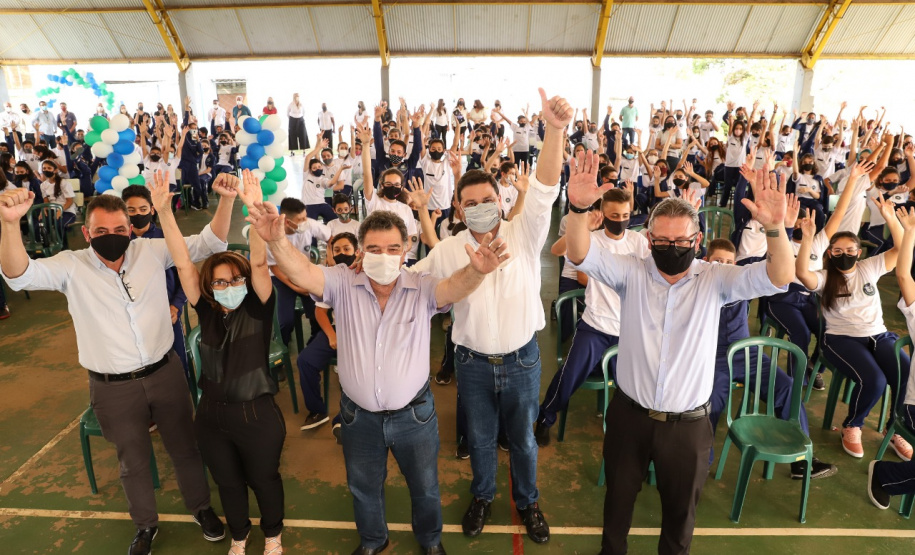 Colégios de mais 30 municípios receberam kits de robótica nesta semana. Foto: Rodrigo Felix Leal/AEN