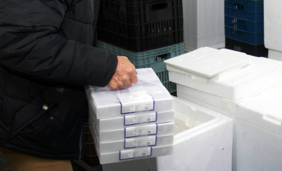 O Paraná recebeu mais 176.670 vacinas da Pfizer/BioNTech contra a Covid-19 neste sábado (2). - Curitiba, 02/10/2021 - Foto: Américo Antonio/SESA