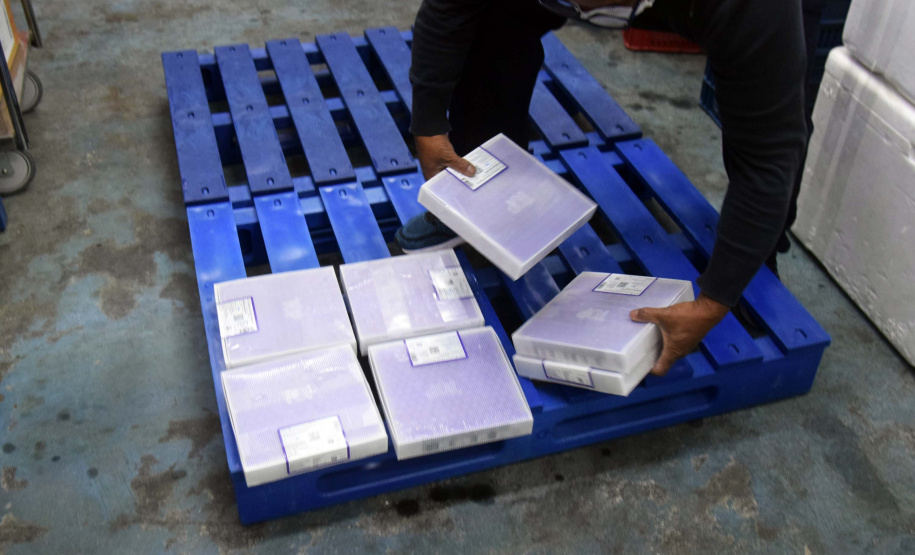 Saúde distribui primeiras vacinas para reforço de idosos acima de 60 anos e trabalhadores da saúde e anuncia chegada de novos lotes dos imunizantes . Foto: Américo Antonio/SESA