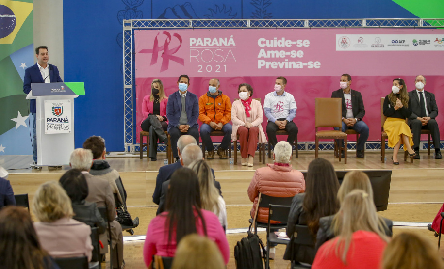04.10.2021 - Governador Carlos Massa Ratinho Junior, participa do lançamento do Parana Rosa 2021.
Foto Gilson Abreu/AEN