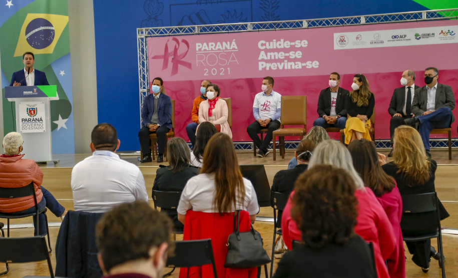 04.10.2021 - Governador Carlos Massa Ratinho Junior, participa do lançamento do Parana Rosa 2021.
Foto Gilson Abreu/AEN