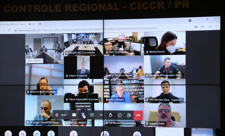 Secretários de estado da segurança pública reúnem-se para avaliação da operação Fronteiras e Divisas Integradas I   -  Curitiba, 06/10/2021  -  Foto: SESP-PR