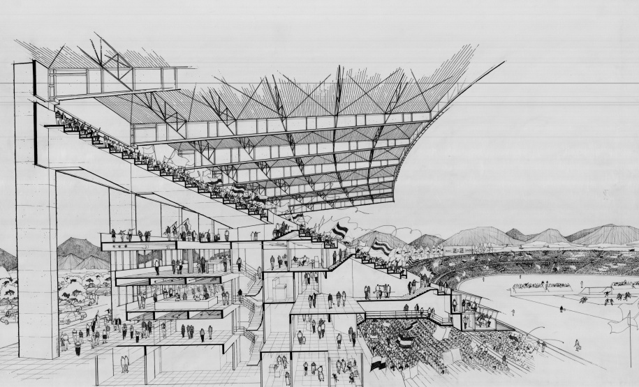 O documentário ?Concurso como Prática: A Presença da Arquitetura Paranaense?, integrante da exposição de mesmo nome em cartaz no Museu Oscar Niemeyer (MON) até o dia 12 de dezembro, será disponibilizado no canal do Youtube do Museu a partir do dia 7 de outubro. Na imagem Estádio de Futebol do Paraná -  Curitiba, 06/10/2021  -  Foto: MON