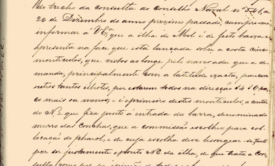 Arquivo Público do Estado cria projeto para divulgação de acervo. Na foto, documento do Farol da Ilha do Mel.Foto: Arquivo Público