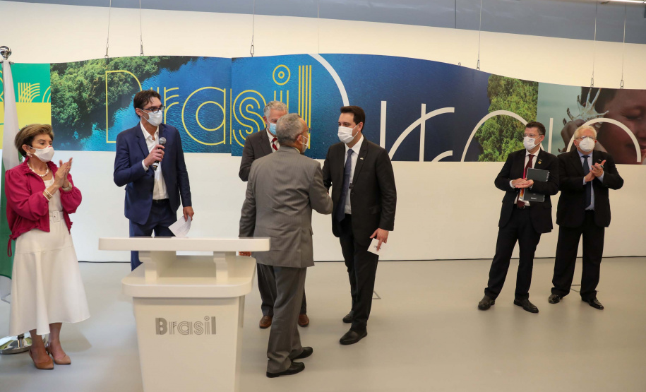 Governador lança semana do Paraná no Pavilhão Brasil da Expo Dubai 2020. Foto: Governo do Paraná