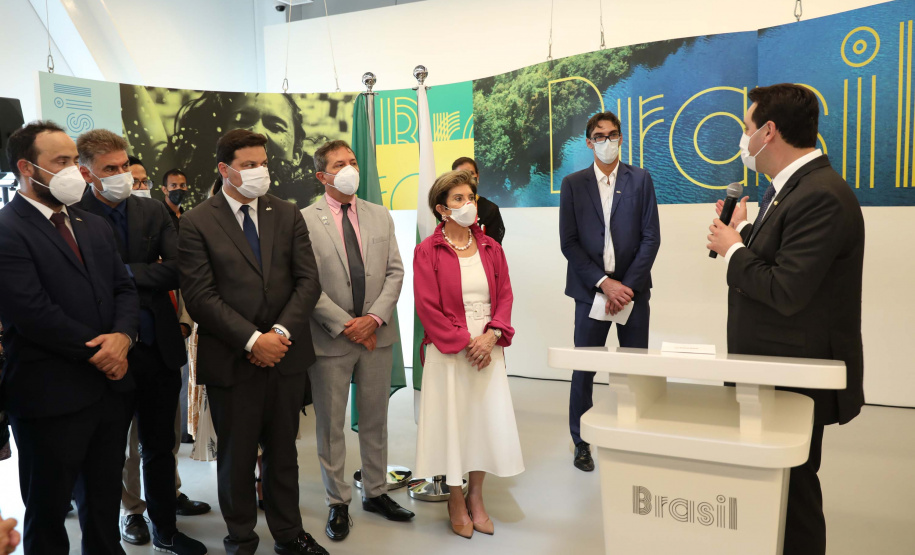 Governador lança semana do Paraná no Pavilhão Brasil da Expo Dubai 2020. Foto: Governo do Paraná