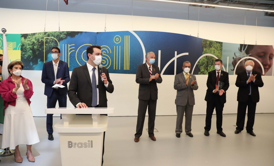 Governador lança semana do Paraná no Pavilhão Brasil da Expo Dubai 2020. Foto: Governo do Paraná