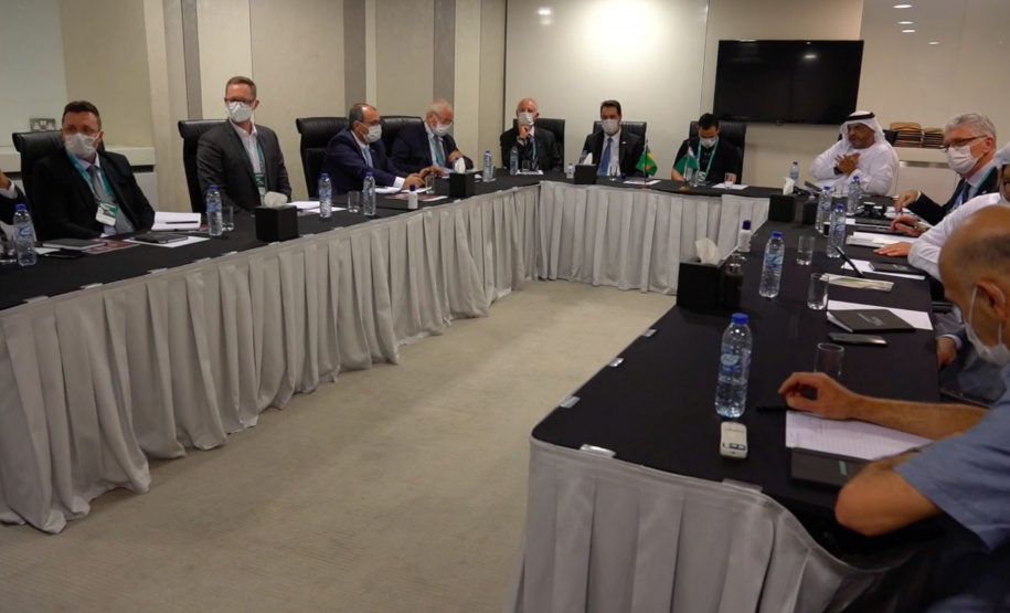 Governador e empresários paranaenses se reúnem com investidores em Dubai. Foto: Governo do Paraná