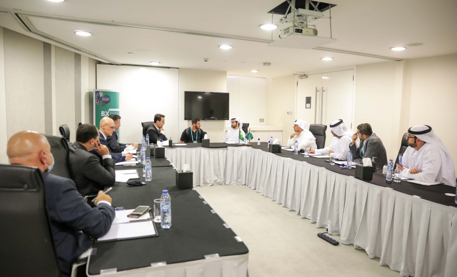 Governador e empresários paranaenses se reúnem com investidores em Dubai. Foto: Governo do Paraná