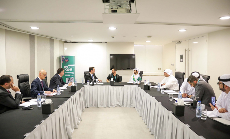 Governador e empresários paranaenses se reúnem com investidores em Dubai. Foto: Governo do Paraná