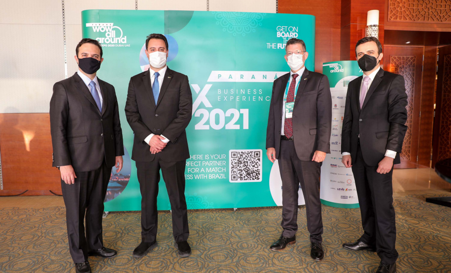 Governador e empresários paranaenses se reúnem com investidores em Dubai. Foto: Governo do Paraná