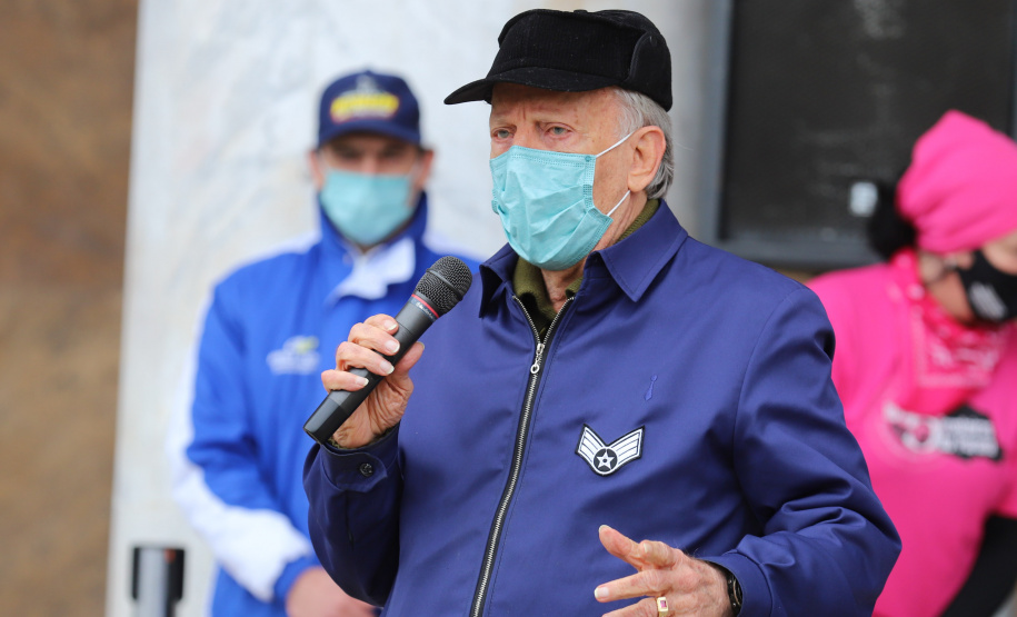 O governador em exercício Darci Piana participa nesta quinta-feira (14), da abertura da Expedição Filhas do Paraná - Rota deMototurismo no Palacio Iguaçu , na foto, assessor especial do Governador, Lineu Thomás. 14/10/2021 - Foto: Geraldo Bubniak/AEN