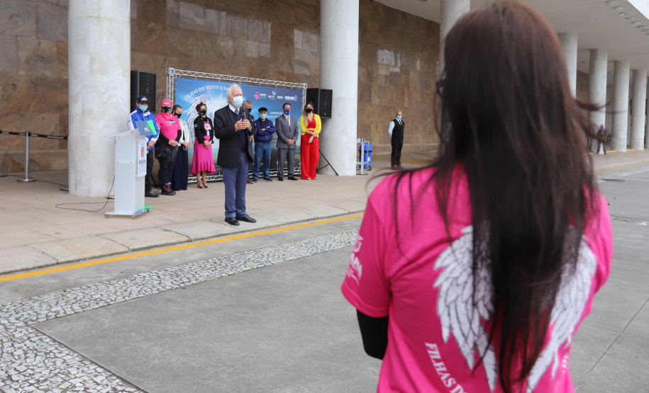 O governador em exercício Darci Piana participa nesta quinta-feira (14), da abertura da Expedição Filhas do Paraná - Rota deMototurismo no Palacio Iguaçu .14/10/2021 - Foto: Geraldo Bubniak/AEN