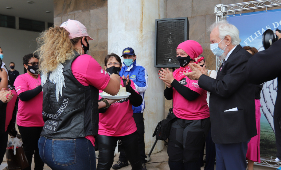 O governador em exercício Darci Piana participa nesta quinta-feira (14), da abertura da Expedição Filhas do Paraná - Rota deMototurismo no Palacio Iguaçu .14/10/2021 - Foto: Geraldo Bubniak/AEN