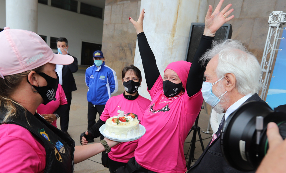 O governador em exercício Darci Piana participa nesta quinta-feira (14), da abertura da Expedição Filhas do Paraná - Rota deMototurismo no Palacio Iguaçu .14/10/2021 - Foto: Geraldo Bubniak/AEN