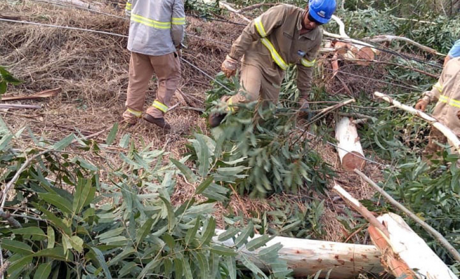 Nas últimas 24 horas, mais de 40 mil domicílios tiveram o fornecimento de energia regularizado pelas equipes de emergência, manutenção e obras da Copel, que seguem trabalhando para recompor as redes elétricas danificadas pelas chuvas que atingiram as regiões Oeste e Noroeste do Estado no fim da semana. - Curitiba, 16/10/2021 - Foto: Copel