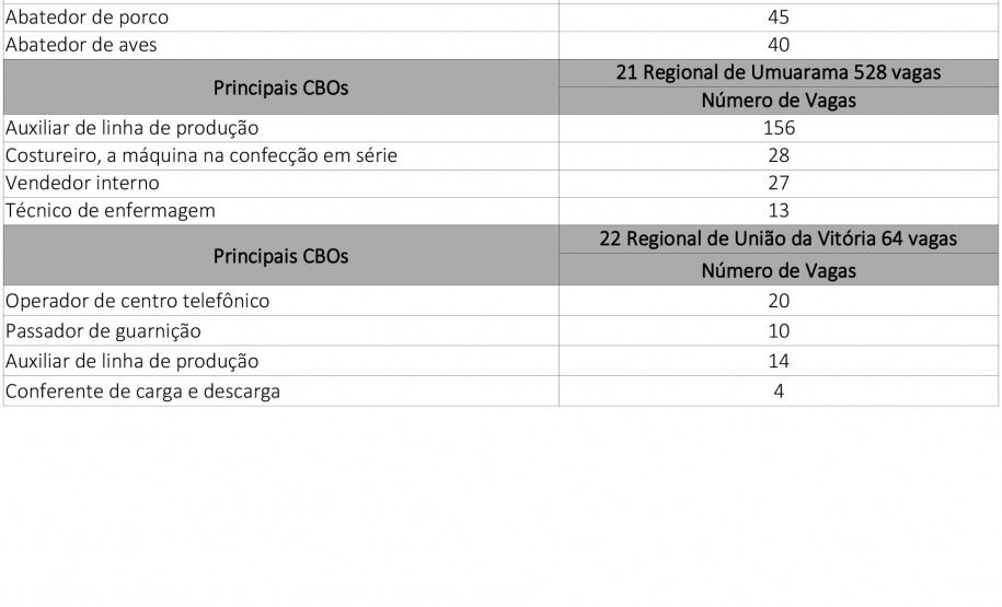Vagas por Regionais da Agência do Trabalhador  -  Curitiba, 18/10/2021 - Foto: SEJUF