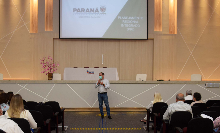 A Secretaria de Estado da Saúde (Sesa) iniciou a segunda etapa do Planejamento Regional Integrado (PRI) nesta segunda-feira (18), em encontro presencial realizado no município de Maringá, com as Regionais de Saúde da abrangência da Macrorregião Noroeste.Foto: Américo Antonio/SESA