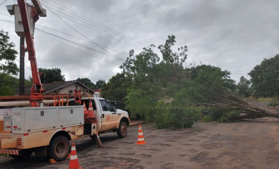 Já passa de 20 mil o total de ocorrências atendidas pela Copel desde o início do temporal da última semana. Somente ontem, cerca de 1,8 mil eletricistas estiveram em campo trabalhando na recomposição dos estragos provocados nas redes elétricas pelo segundo pior evento climático enfrentado pela empresa em toda a sua história.  - Curitiba, 18/10/2021 - Foto: Copel