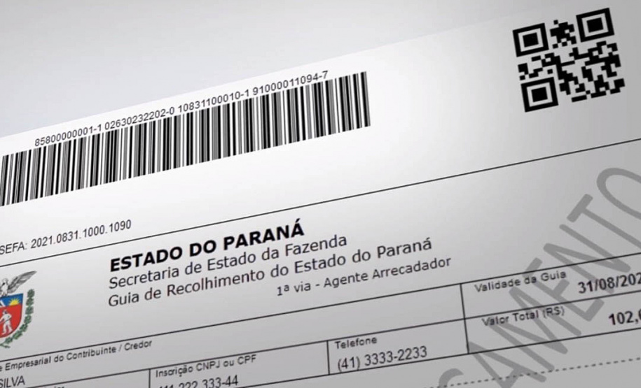 Guias de pagamentos de taxas e tributos passam a ter data de vencimento. Foto: SEFA