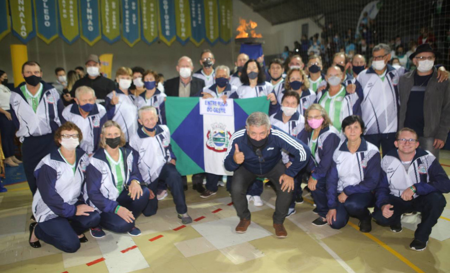 Cerimônia de abertura da 15ª edição dos Jogos de Integração do Idoso (JIIDOS). -  Guaratuba, 18/10/2021 - Foto: Clóvis Santos/ Esporte Paraná