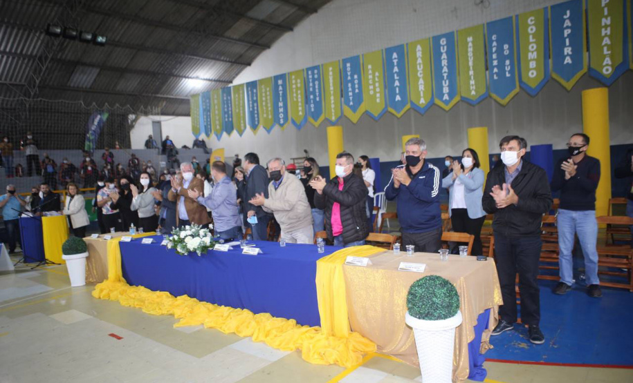 Cerimônia de abertura da 15ª edição dos Jogos de Integração do Idoso (JIIDOS). -  Guaratuba, 18/10/2021 - Foto: Clóvis Santos/ Esporte Paraná