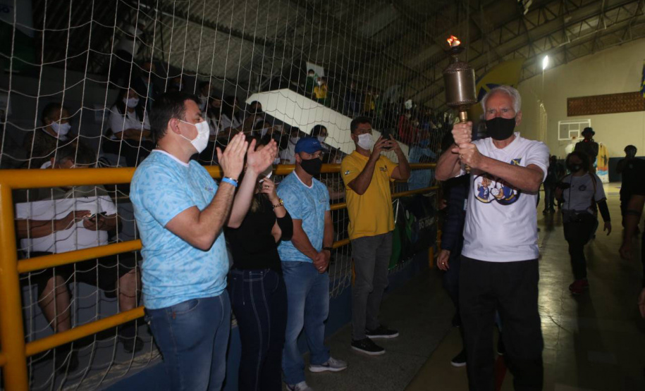 Cerimônia de abertura da 15ª edição dos Jogos de Integração do Idoso (JIIDOS). -  Guaratuba, 18/10/2021 - Foto: Clóvis Santos/ Esporte Paraná
