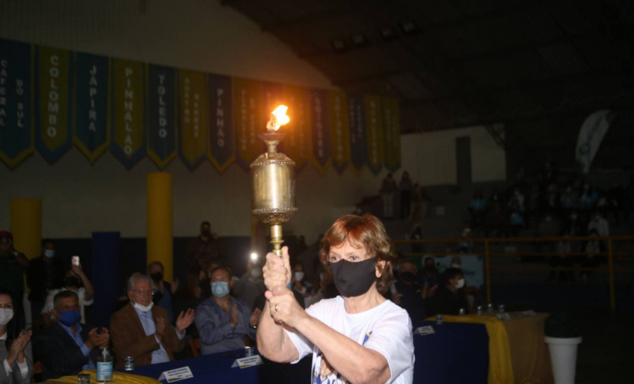 Cerimônia de abertura da 15ª edição dos Jogos de Integração do Idoso (JIIDOS). -  Guaratuba, 18/10/2021 - Foto: Clóvis Santos/ Esporte Paraná