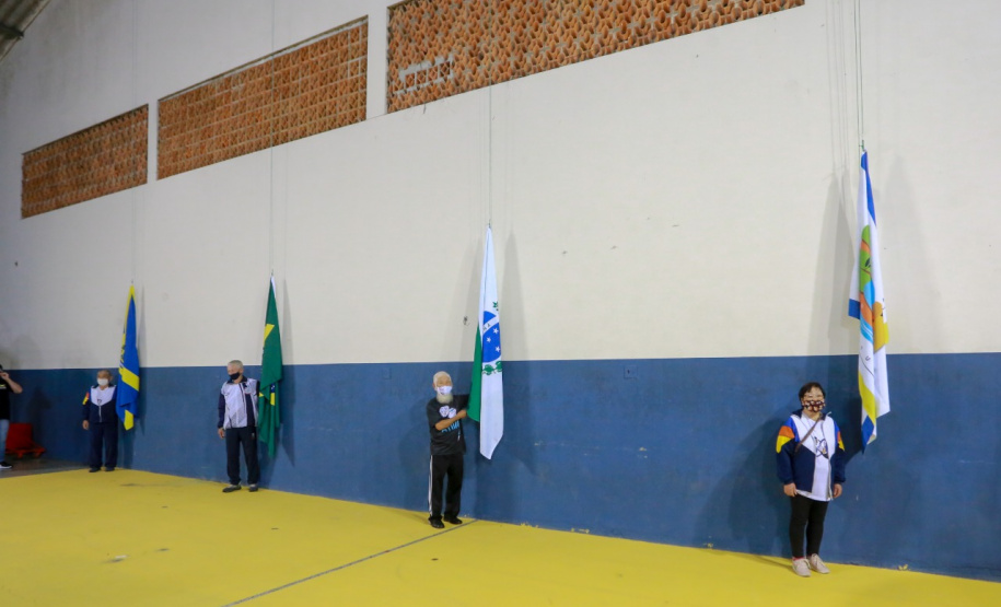 Abertura dos Jogos da Integração do Idoso, em Guaratuba. Foto: Valdelino Pontes/AEN