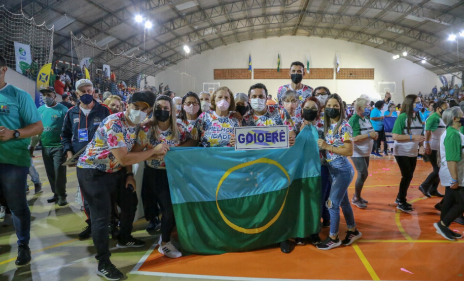 Abertura dos Jogos da Integração do Idoso, em Guaratuba. Foto: Valdelino Pontes/AEN