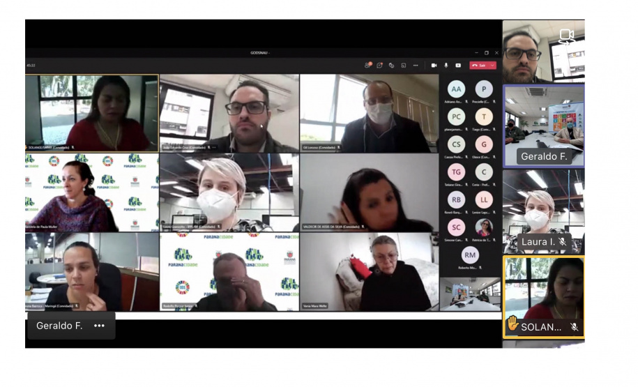 Reunião virtual no Paranacidade para ampliar sensibilização aos ODSs -  Curitiba, 19/10/2021 - Foto: Paranacidade/Sedu