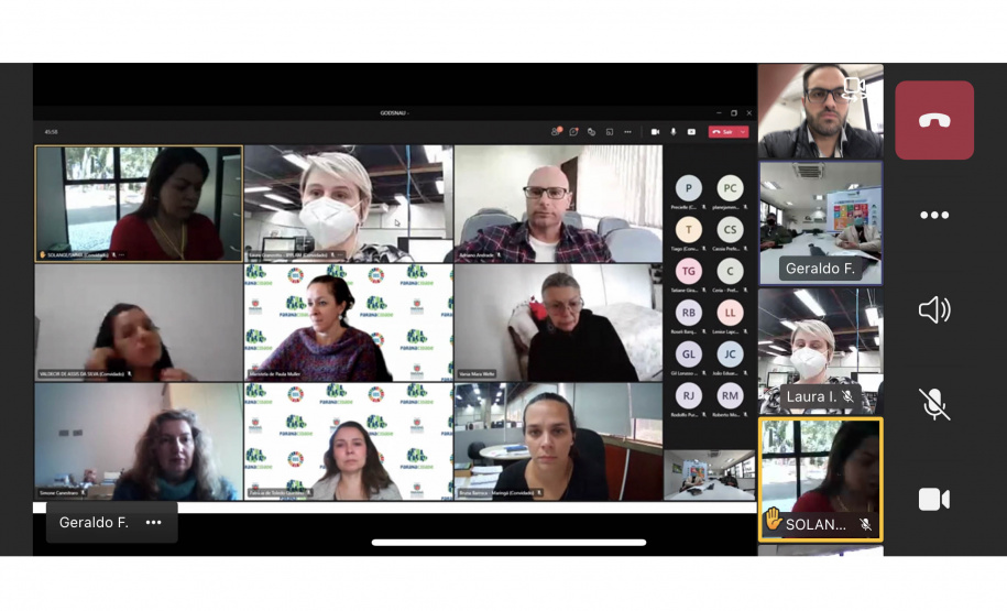 Reunião virtual no Paranacidade para ampliar sensibilização aos ODSs -  Curitiba, 19/10/2021 - Foto: Paranacidade/Sedu