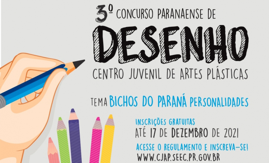 CJAP abre inscrições para o 3º Concurso de Desenho com tema "Bichos do Paraná" -  Foto/Arte: Rita de Cassia Solieri Brandt Braga