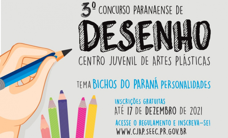 CJAP abre inscrições para o 3º Concurso de Desenho com tema "Bichos do Paraná" -  Foto/Arte: Rita de Cassia Solieri Brandt Braga