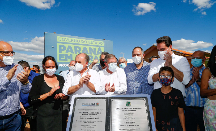 Governador Carlos Massa Ratinho Junior entrega casas em Marumbi. Foto: Jonathan Campos/AEN