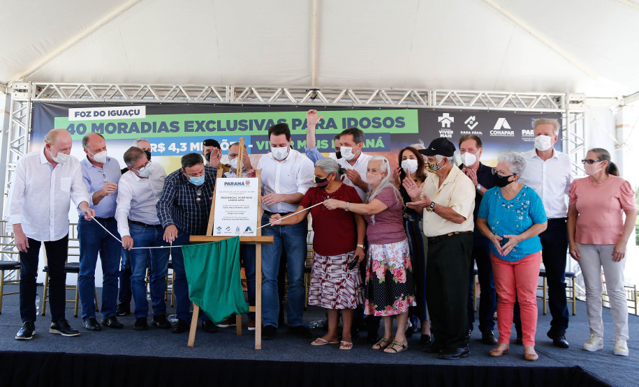 Governador Carlos Massa Ratinho Junior inaugura nesta sexta-feira (22) o Condomínio do Idoso de Foz do Iguaçu. Foto: Jonathan Campos/AEN