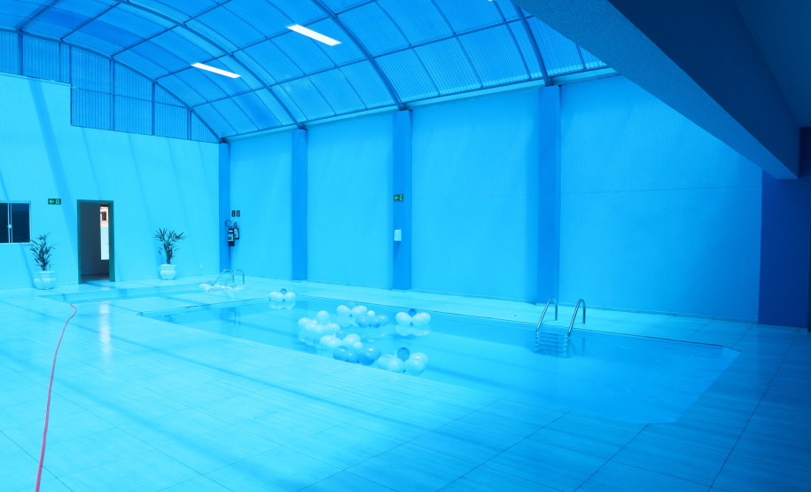 O governador Carlos Massa Ratinho Junior inaugura nesta sexta-feira (22) a piscina térmica para idosos no município de Santa Tereza do Oeste.  Foto: Ari Dias/AEN