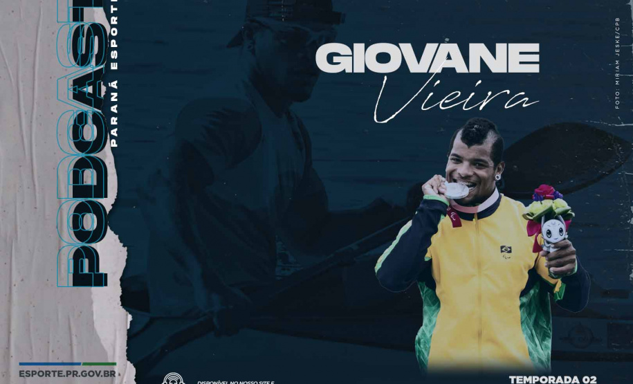 Podcast do Esporte: conheça Giovane Vieira, medalhista paralímpico e fenômeno na canoa . Imagem: Paraná Esporte