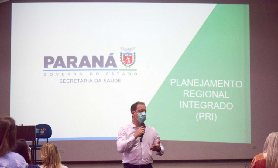 A Secretaria de Estado da Saúde retomou a discussão do Planejamento Regional Integrado (PRI), iniciando a segunda etapa do projeto na Macrorregião Oeste nesta segunda-feira (25), em Foz do Iguaçu.. Foto: Américo Antonio/SESA