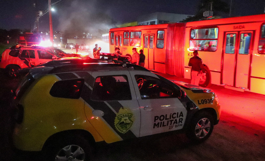 O 1º Comando Regional da Polícia Militar (1º CRPM), unidade responsável pela coordenação do Policiamento em Curitiba e na Região Metropolitana, iniciou a Operação Ônibus Seguro. - Curitiba, 25/10/2021 - Foto: PMPR