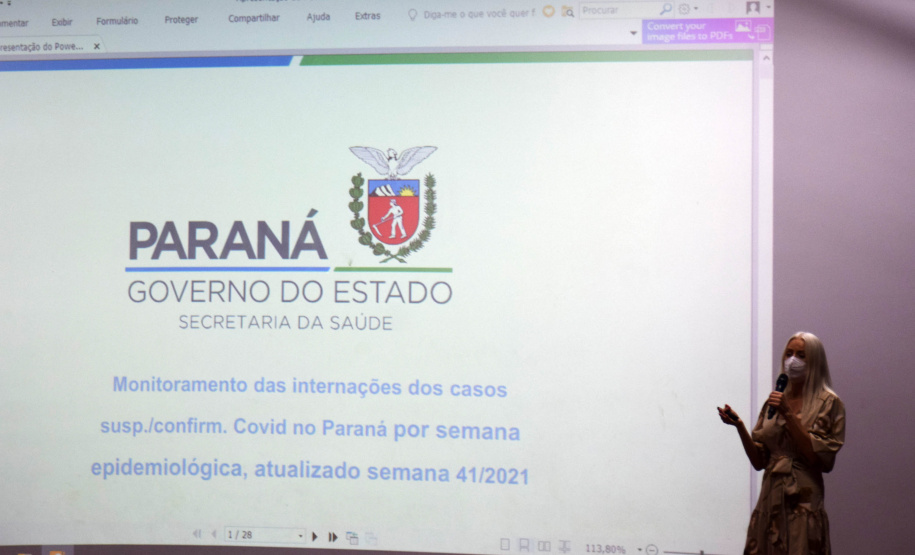 As ações para o pós-pandemia da Covid-19 devem ser prioridade no processo de reorganização do Planejamento Regional Integrado (PRI) da área da saúde no Paraná. A afirmação foi feita pelo secretário estadual da Saúde, Beto Preto, durante evento para discutir o PRI com Regionais e municípios da Macrorregião Oeste, realizado em Foz do Iguaçu, nesta terça-feira (26). - Foz do Iguaçu, 26/10/2021 - Foto: Américo Antonio/SESA