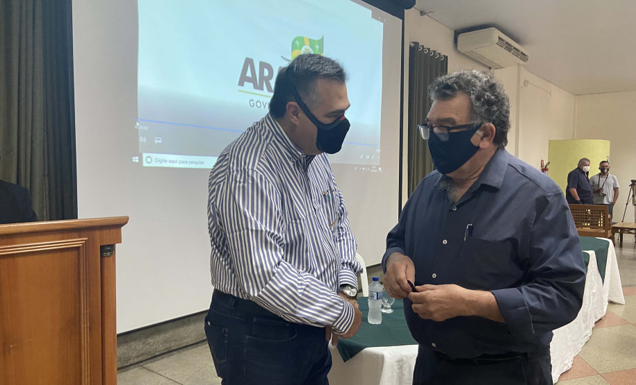 O secretário de Estado da Saúde, Beto Preto, destacou a parceria do Governo do Estado com os municípios, principalmente no enfrentamento à Covid-19, em reunião realizada nesta quarta-feira (27) com a Associação dos Municípios dos Campos Gerais (AMCG) em Arapoti. -  Curitibs, 27/10/2021 - Foto: Andressa Desyreé/SESA