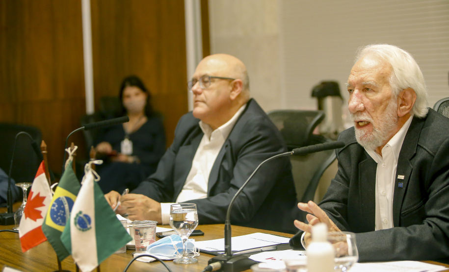 28.10.2021 - Vice Governador Darci Piana em reunião com representantes do Canadá.
Foto Gilson Abreu/AEN