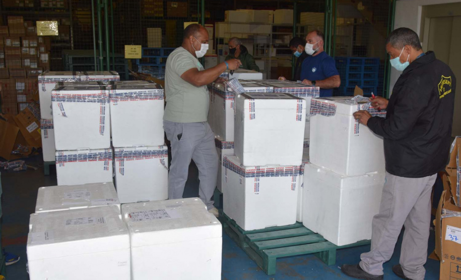 Estado recebe novas doses de vacinas contra a Covid-19 para adolescentes . Foto: Américo Antonio/SESA