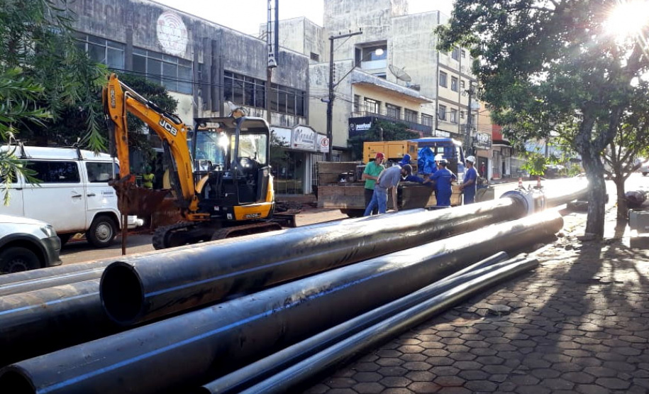 Obras da Sanepar no centro de Toledo serão concluídas no fim do mês - Curitiba, 03/11/2021 - Foto: Sanepar