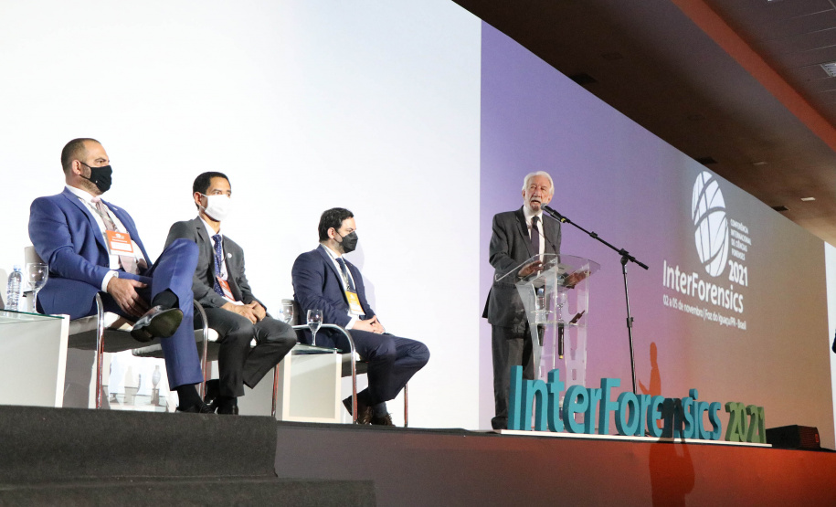 Nesta quarta-feira (03/11), em Foz do Iguaçu, região oeste do Paraná, foi aberto oficialmente o InterForensics, maior evento de Ciências Forenses da América Latina, que reúne, em um único lugar, renomados nomes nacionais e internacionais das mais diversas áreas deste setor. - Foz do Iguaçu, -3/11/2021 - Foto: SESP_PR