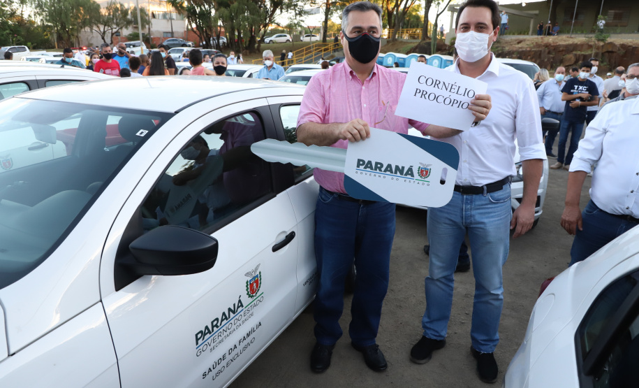 Com foco na melhoria da qualidade de vida da população, o governador Carlos Massa Ratinho Junior confirmou nesta quarta-feira (03), em Cornélio Procópio, investimentos nas áreas da saúde e educação para 21 municípios do Norte e Norte Pioneiro, que integram a 18ª Regional da Saúde.  Foto: Aristeu Dias/AEN