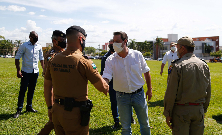 O governador Carlos Massa Ratinho Junior confirmou nesta quinta-feira (04) uma série de investimentos para Cianorte, na Região Noroeste. Foto: Jonathan Campos/AEN